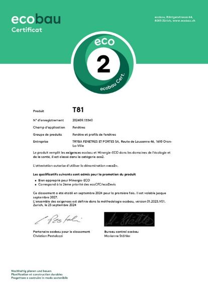 NORBA a ses produit Eco Label